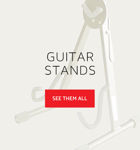 Closeup of guitar stand