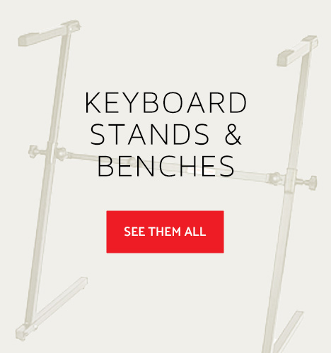 closeup of keyboard stand