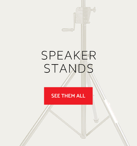 Closeup of speaker stand